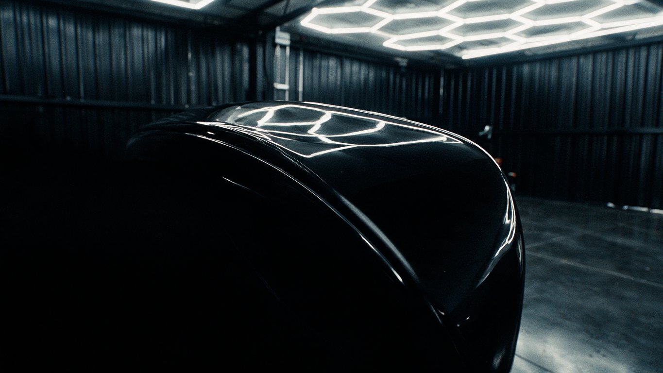 The same bonnet leading edge after paint protection film